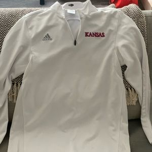 Adidas KU White Athletic Pullover